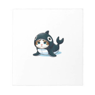 Katze im Orca-Kostüm Tank Top Notizblock