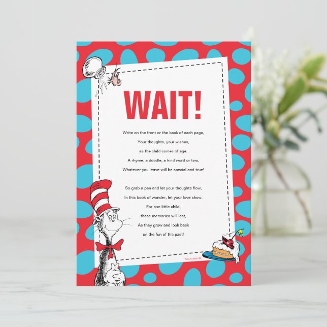 Katze im Party des Hat Book Guest Book Einladung (Stehend Vorderseite)