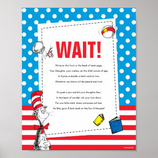 Katze im Party des Hat Book Guest Book Poster