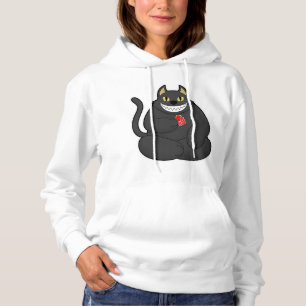 Katze im Poker mit Poker-Karten Hoodie