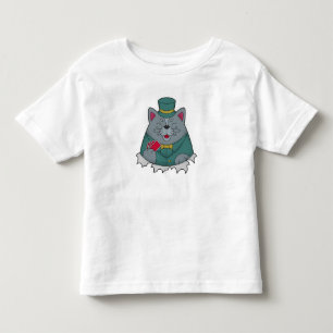 Katze im Poker mit Poker-Karten Kleinkind T-shirt