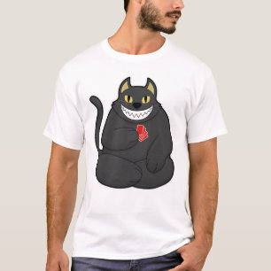 Katze im Poker mit Poker-Karten T-Shirt