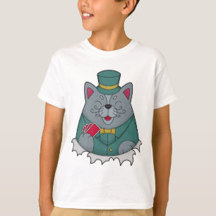 Katze im Poker mit Poker-Karten T-Shirt
