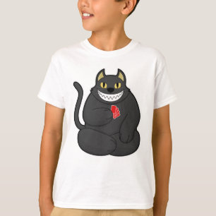 Katze im Poker mit Poker-Karten T-Shirt