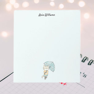 Katze im Rain Stationery Post-it Klebezettel