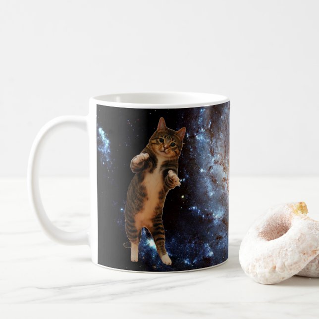 Katze im Raum - Tasse (Mit Donut)