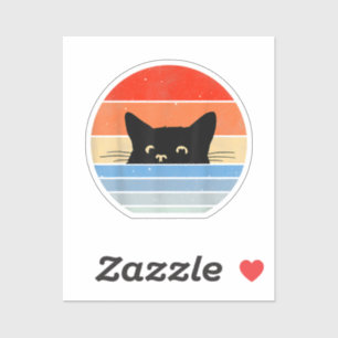Katze im Retro, Katze im Lover, Katzenbesitzer, Ni Aufkleber