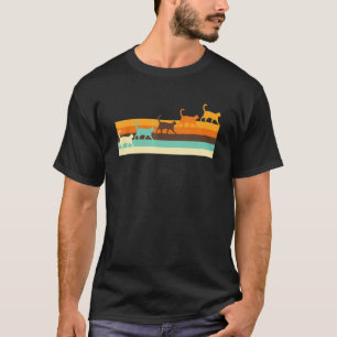 Katze im Retro-Stil T-Shirt