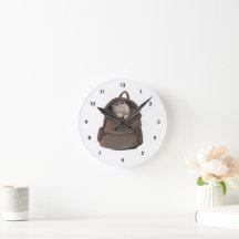 Katze im Rucksack Uhr – Whimsical Herbst