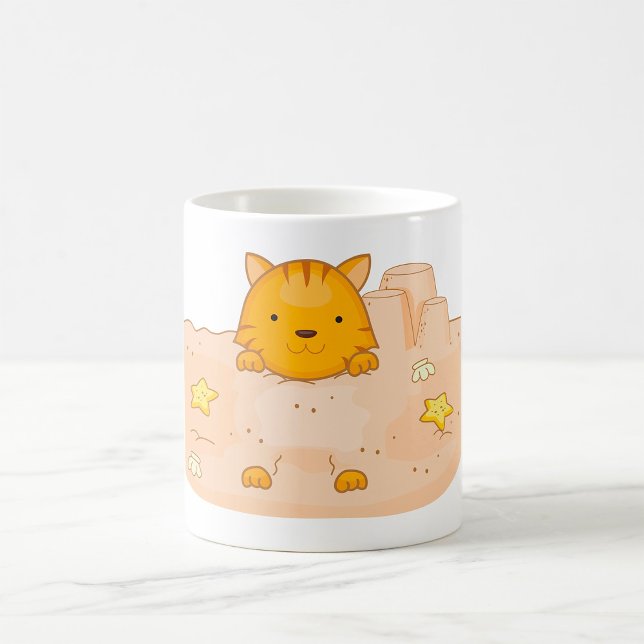 Katze im Sand Kaffeetasse (Von Creator hochgeladen)