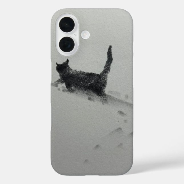 Katze im Schnee 2 Case-Mate iPhone Hülle (Rückseite)