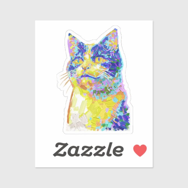 Katze im Sonnenlicht Aufkleber (Blatt)