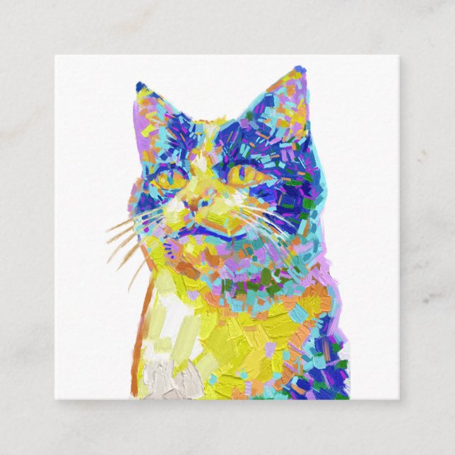 Katze im Sonnenlicht Begleitkarte (Vorderseite)