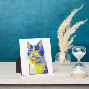 Katze im Sonnenlicht Fotoplatte