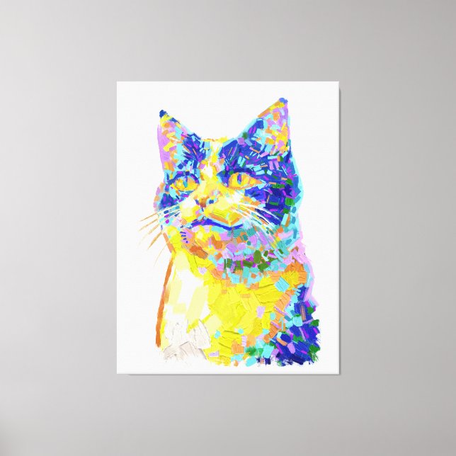 Katze im Sonnenlicht Leinwanddruck (Vorderseite)
