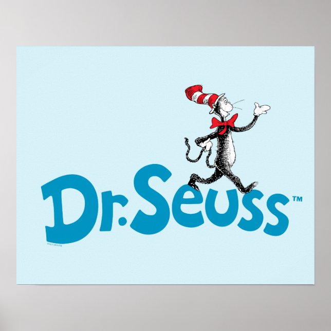 Katze im Vintagen Hutlogo Poster (Vorne)