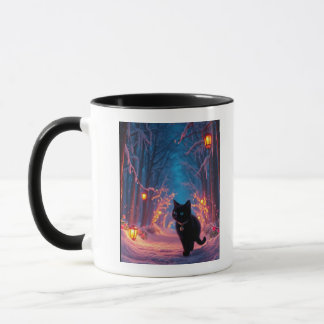 Katze im Wald Tasse
