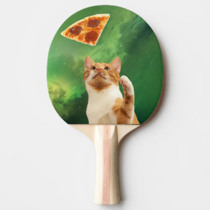 Katze im Weltraum Pizza Pepperoni Funny Niedlich N Tischtennis Schläger