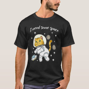 Katze im Weltraum Ufo Galaxy Universe Cosmos Kitte T-Shirt