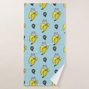 Katze in Banane Badehandtuch