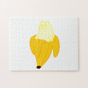 Katze in Banane - Farbe auswählen Puzzle