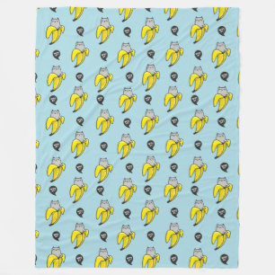 Katze in Banane Fleecedecke