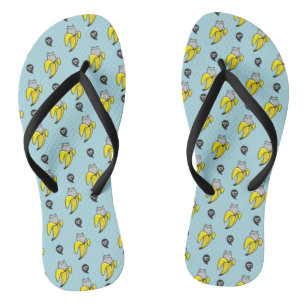Katze in Banane Flip Flops