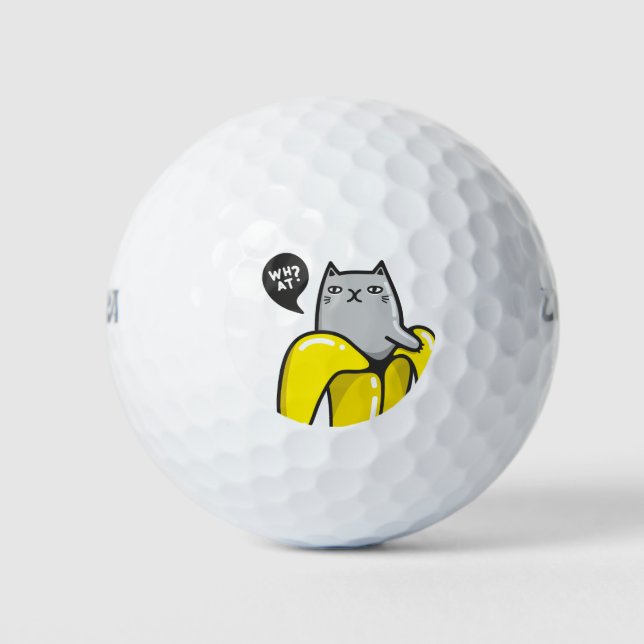 Katze in Banane Golfball (Vorderseite)