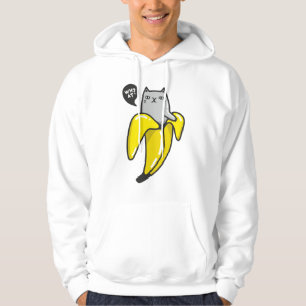 Katze in Banane Hoodie