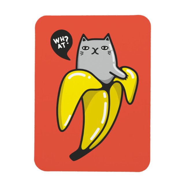 Katze in Banane Magnet (Vertikal)