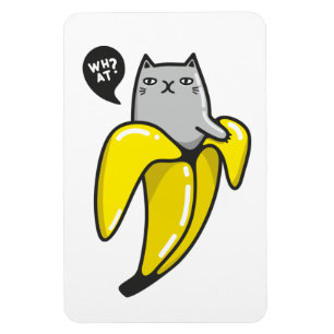 Katze in Banane Magnet
