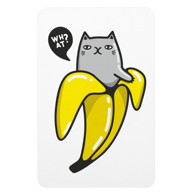 Katze in Banane Magnet (Vertikal)