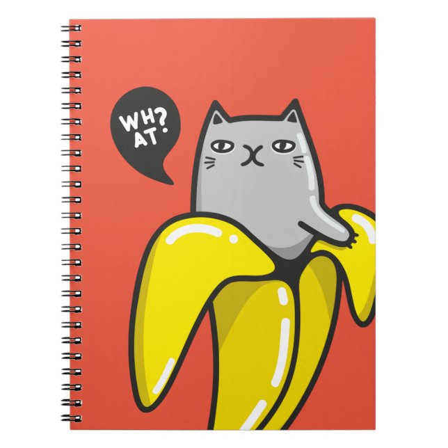 Katze in Banane Notizblock (Vorderseite)