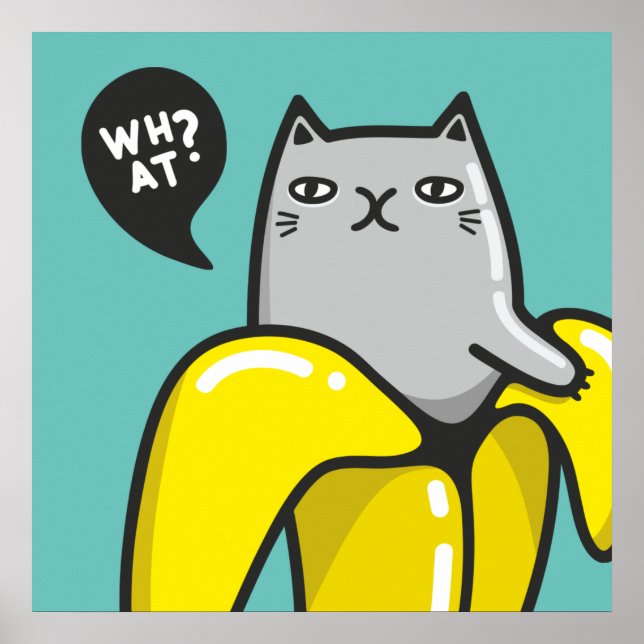 Katze in Banane Poster (Vorne)