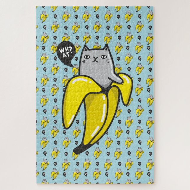 Katze in Banane Puzzle (Vertikal)