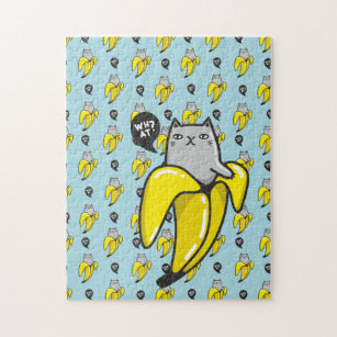 Katze in Banane Puzzle