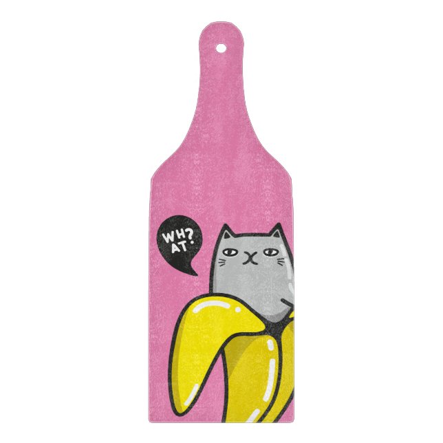 Katze in Banane Schneidebrett (Vorderseite)