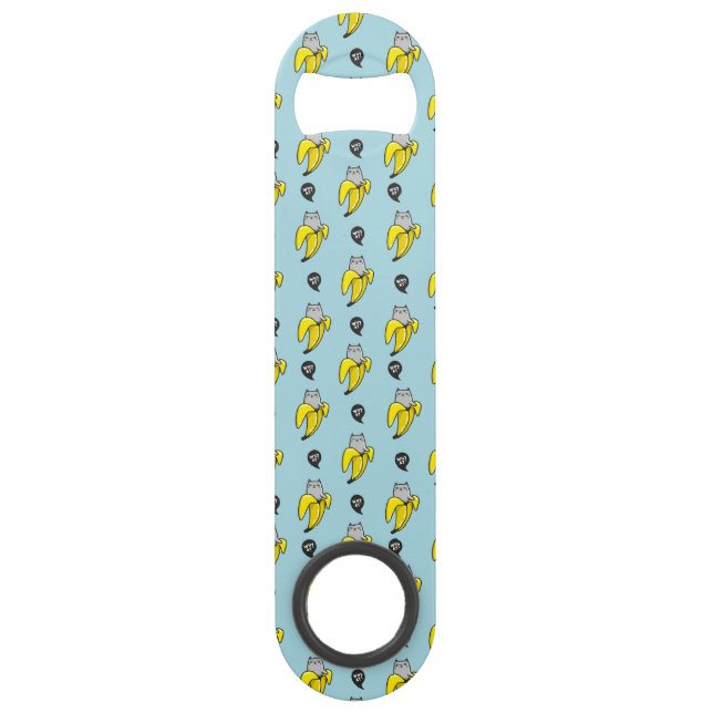 Katze in Banane Speed Flaschenöffner (Vorderseite)