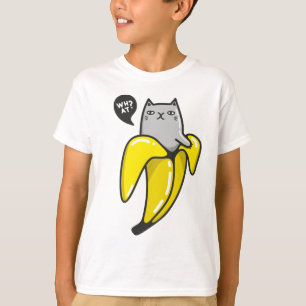 Katze in Banane T-Shirt