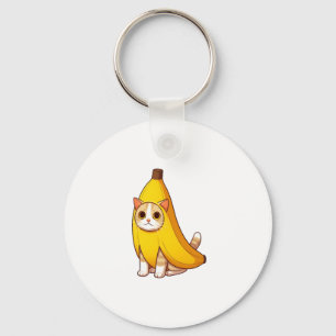 Katze in Bananenkostüm Schlüsselanhänger