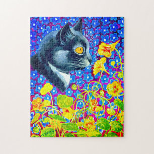 Katze in Blume Puzzle