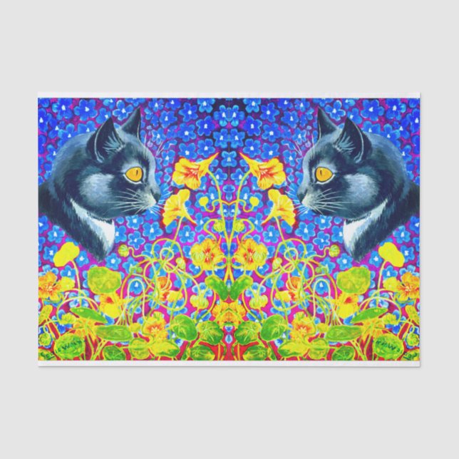 Katze in Blume Seidenpapier (Vorderseite)