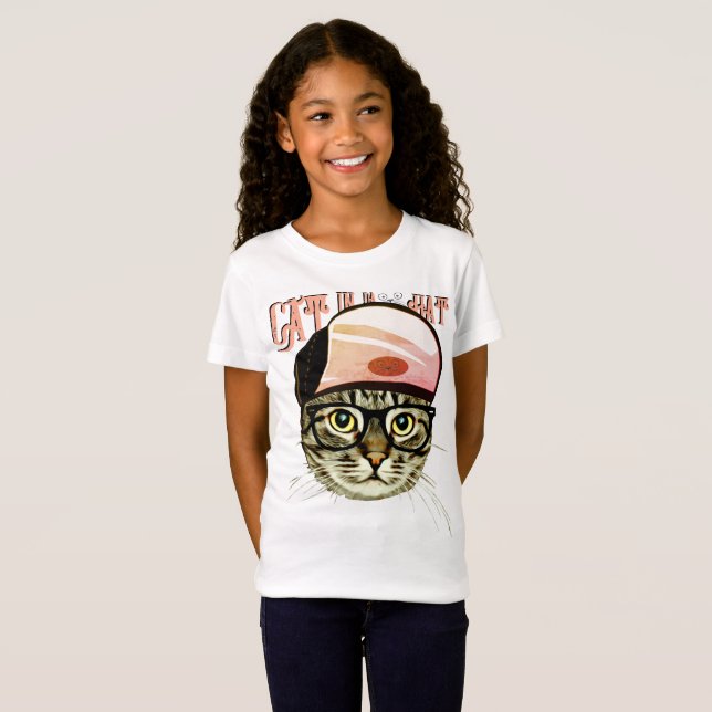 Katze in da Hat T-Shirt (Vorne ganz)