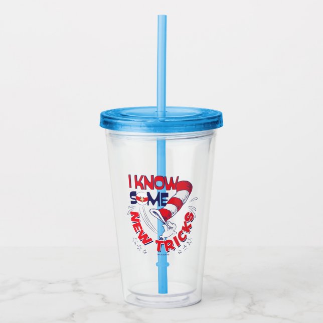 Katze in dem Hut kenne ich einige neue Tricks Acryltrinkbecher (Vorderseite)