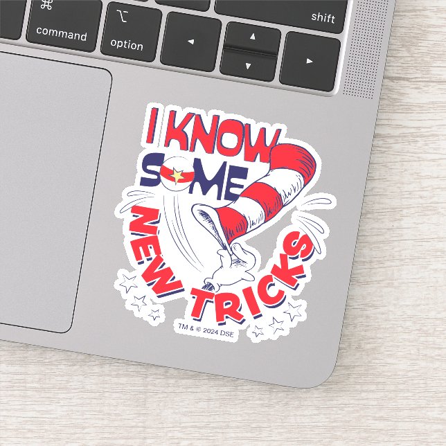 Katze in dem Hut kenne ich einige neue Tricks Aufkleber (Detail)