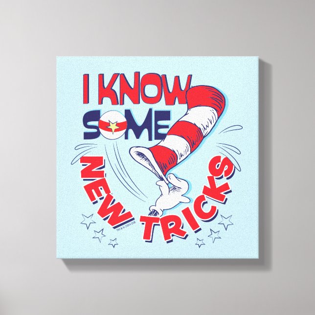 Katze in dem Hut kenne ich einige neue Tricks Leinwanddruck (Vorderseite)