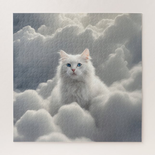Katze in den Wolken Puzzle (Vertikal)