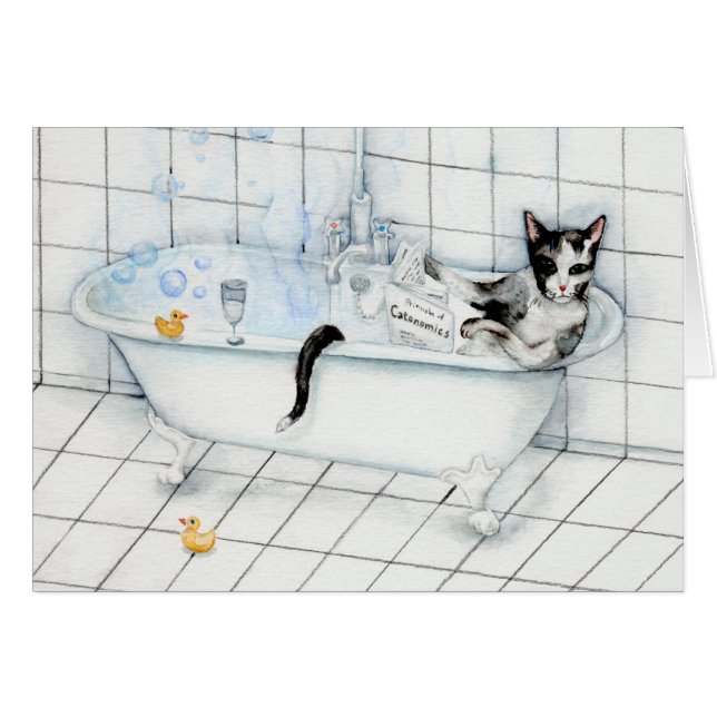Katze in der Badewanne (Vorderseite (Horizontal))