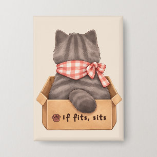 Katze in der Box Button