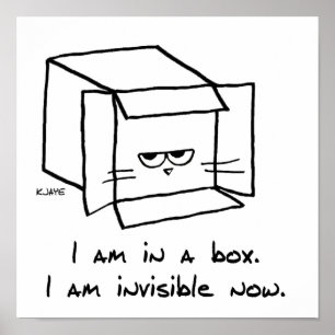 Katze in der Box - Funny Cat Poster